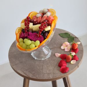 Orange-Dragon Cut Fruit Vase