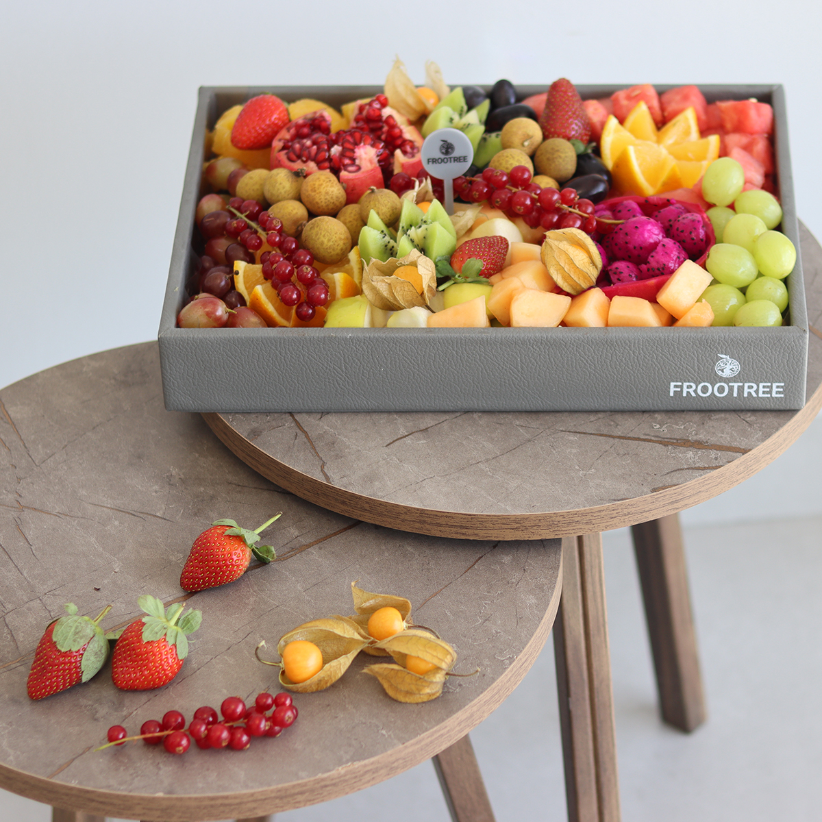 Pomegranate and Grapes Cut Fruit Tray - Image 3