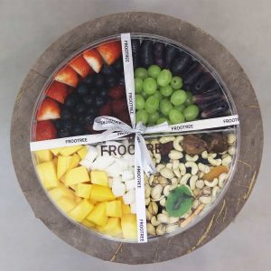 Mix Cut Fruits and Nuts Round Box