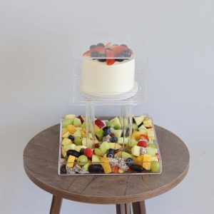 Fruit Cake and Fruit mix Stand
