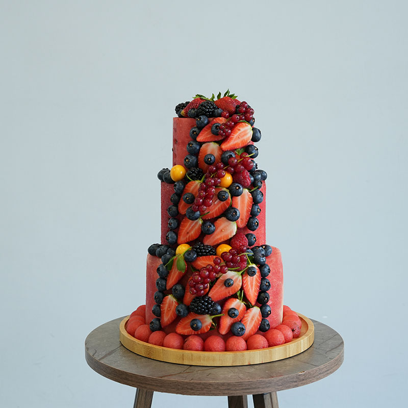 Beautiful 3 Tier Watermelon Cake