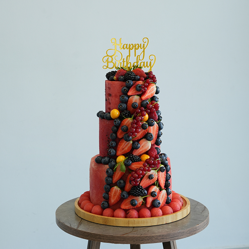 Beautiful 3 Tier Watermelon Cake - Image 2