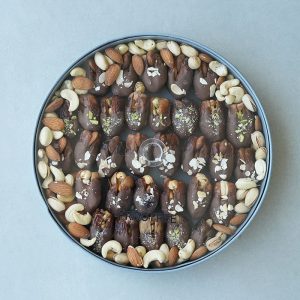Nuts And Dates Chocolate Round Box