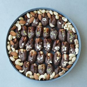 Nuts And Dates Chocolate Round Box
