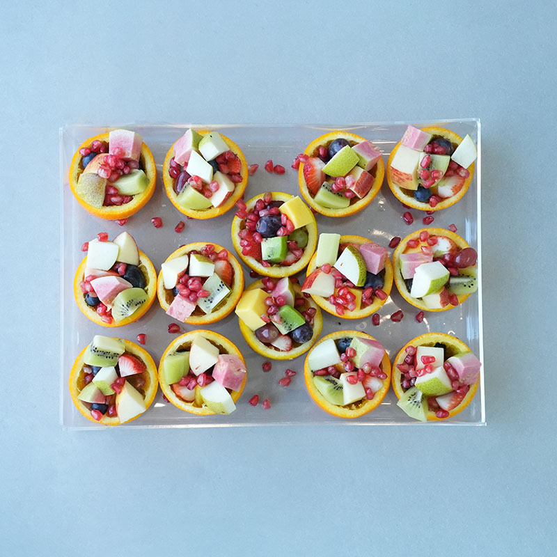 Orange Cups Cut Fruit Tray - Image 2