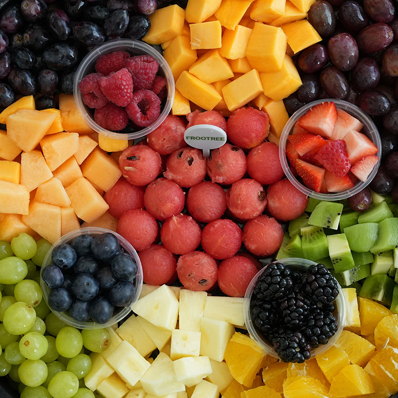 Cubes and Cut Fruit Platter - Image 3