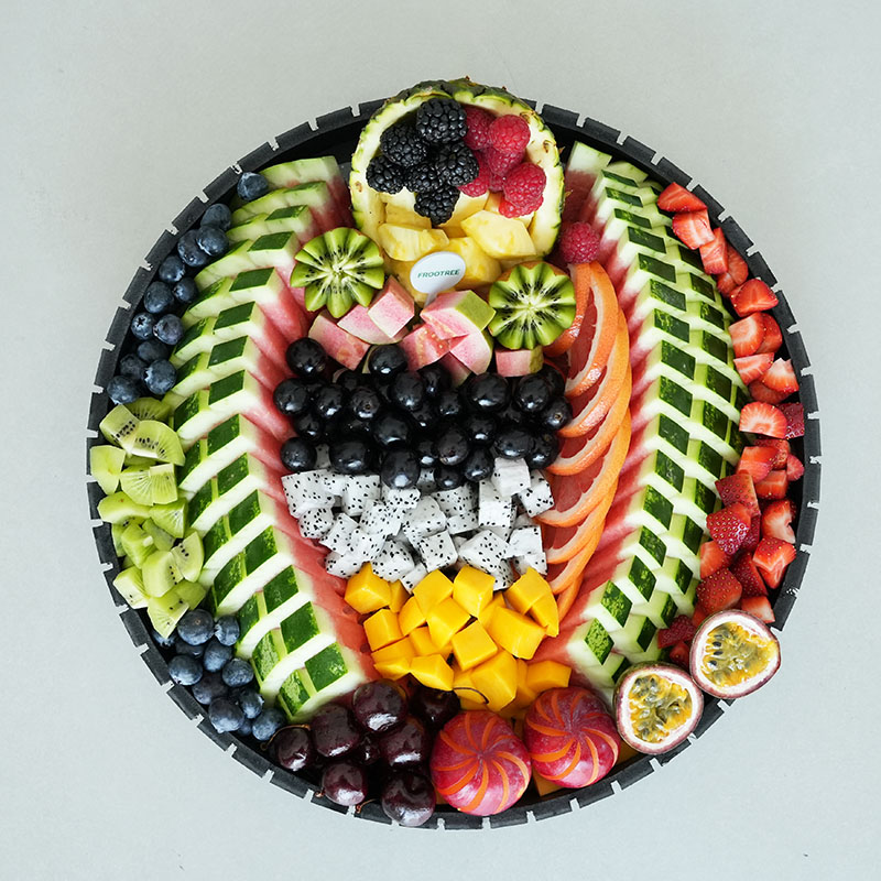 Water melon and Berries in Pineapple Cup Platter
