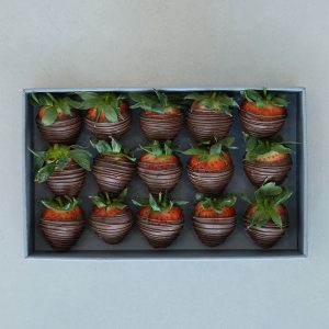 Strawberry dipped Chocolate Rectangle Tray